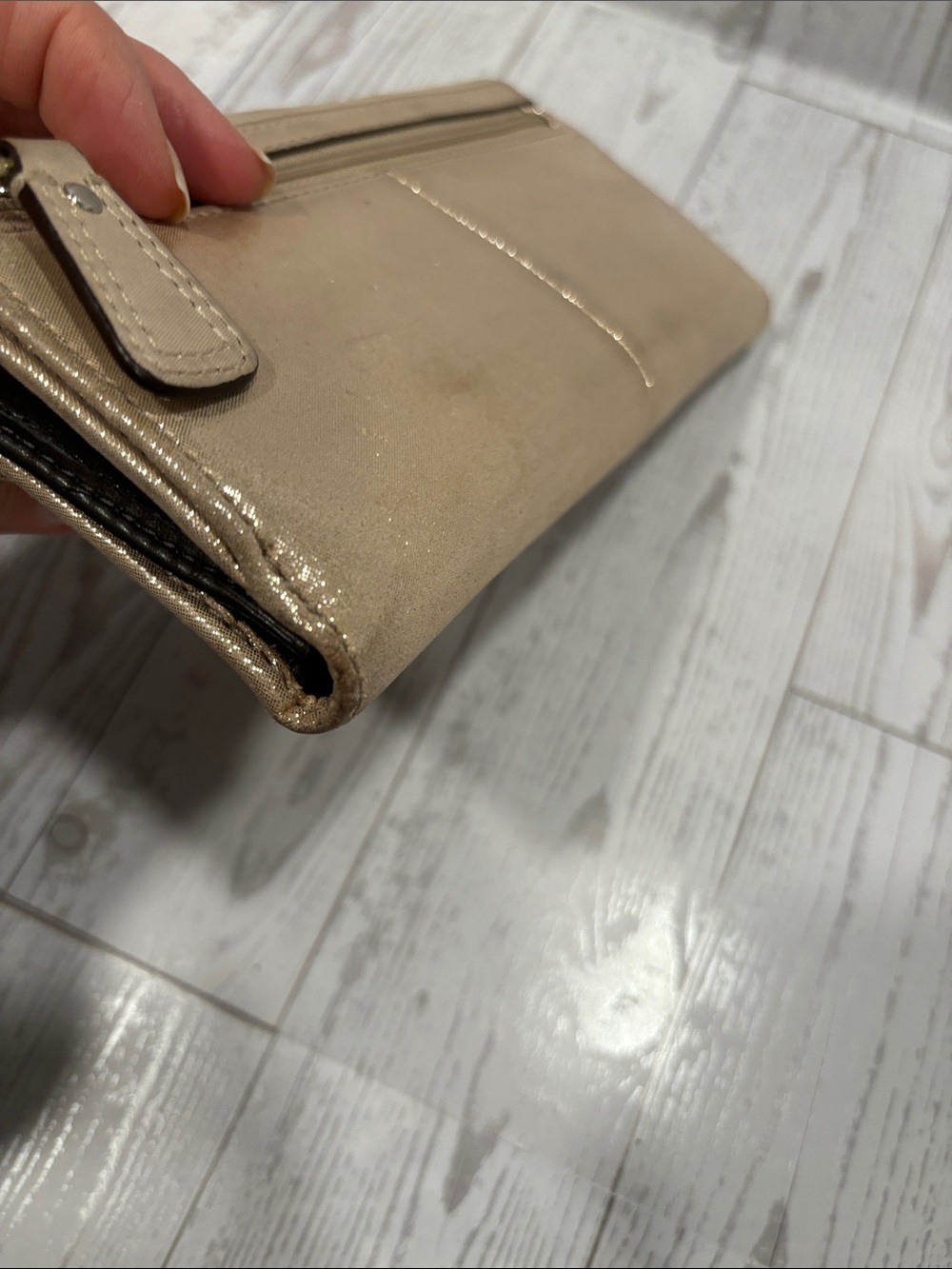 Coach Shimmering Champagne Buckle Soho Wallet Clutch - Picture 14 of 15